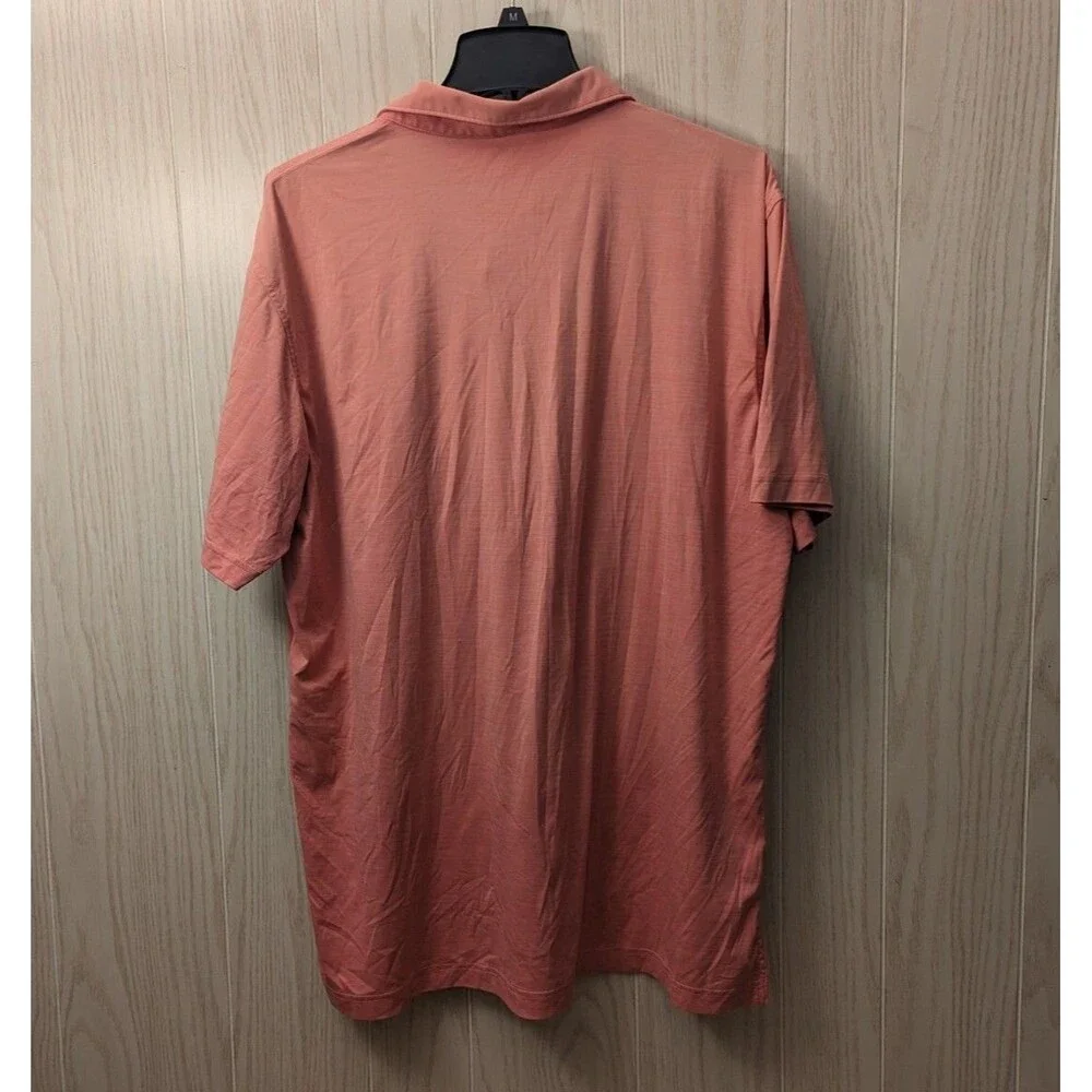 Peter Millar Polo Shirt Mens XL Pink Heathered Featherweight Golfing Golf